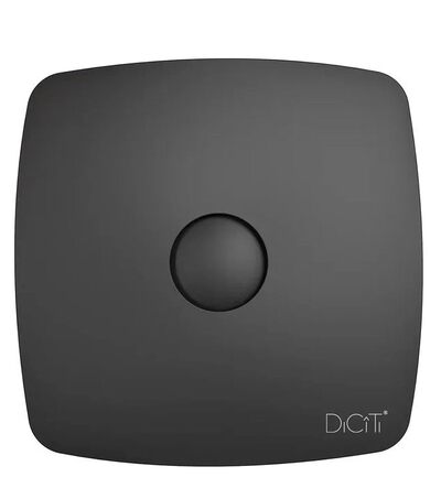 Вентилятор ERA DICITI D100 RIO 4C Matt black канальный осевой вытяжной с обратным клапаном декоративный (матовый чёрный)