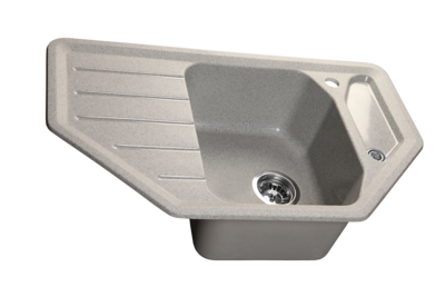 Мойка SANTREK AQUA PRO ANGLE SA-A800 угловая 790*490 мм (серый-310) (+сифон)