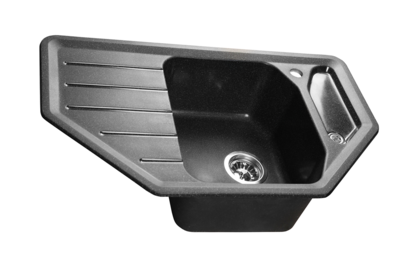 Мойка SANTREK AQUA PRO ANGLE SA-A800 угловая 790*490 мм (черый-308) (+сифон)