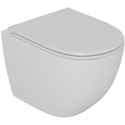 Унитаз подвесной безободковый D&K Matrix DT1396516, 490*370*360мм, сиденье микролифт, белый, смыв "Торнадо"