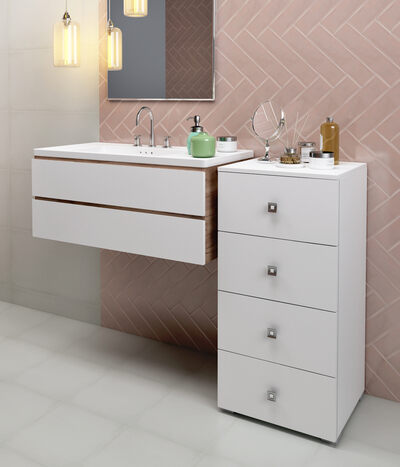 Пенал SANTREK HOME "Виола" 4 ящ. белый 400*836*350*