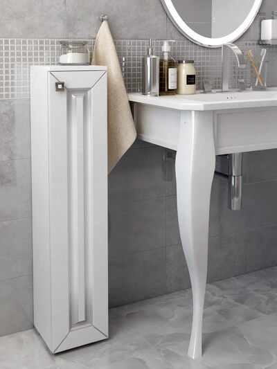 Пенал SANTREK HOME "Винтаж" (Белый с патиной) 1 дверь Правый 200х950х190