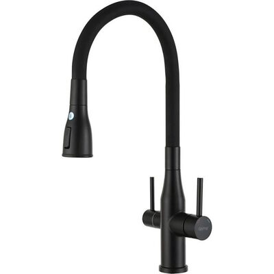 G4399-66 Cмеситель Кухня GAPPO d-35 с подключением фильтра питьевой воды (черный)