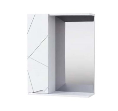 Зеркало-шкаф SANTREK HOME "Джой-60" (Белый глянец) Левый 620х700х175