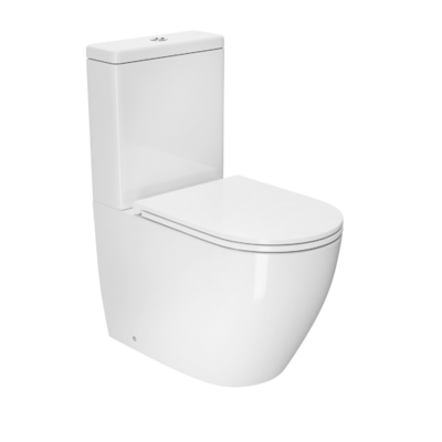 Унитаз-компакт безободковый D&K Matrix DT1397016, 625*385*835мм, сиденье микролифт, белый (2 части) СНИЖЕНА ЦЕНА !!!