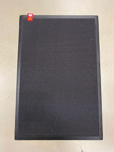 Коврик напольный ZALEL КОЛЬЧУГА KD103 80х120см. black+grеy