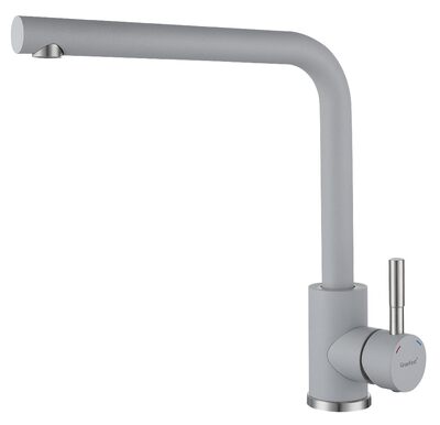 Смеситель Кухня QUARZ GRANFEST Z-5411 d=35 Г-обр. (серый)