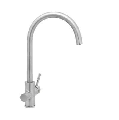 Смеситель Кухня SANTREK AQUA-926 "INOX" шар. d-35 нерж, с подключением фильтра питьевой воды