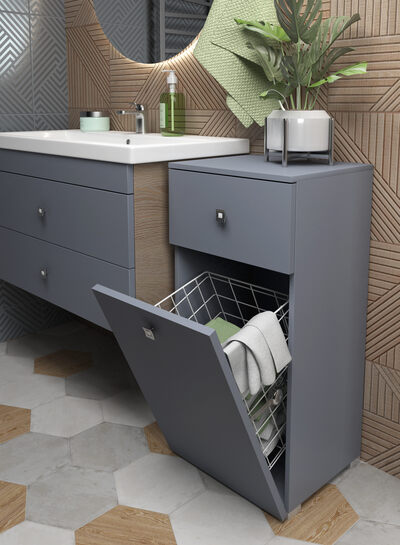 Пенал SANTREK HOME "Виола " 1 кор. 1 ящ. (темно-серый) 400*836*350