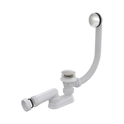 Сифон для ванны (обвязка) ALCAPLAST A504CKM click/clack металл (AG210135160)