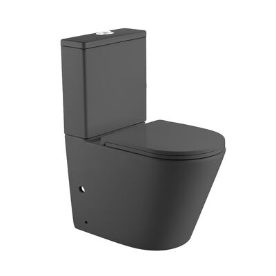 Унитаз-компакт безободковый HOLLER SLIM MDG (620*360*820мм, сиденье дюропласт с микролифтом, арматура 2-х режимная) (2 места) серый матовый