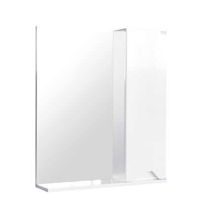 Зеркало-шкаф SANTREK HOME "Римини-60" (Белый глянец) 1 дверь 600х700х145