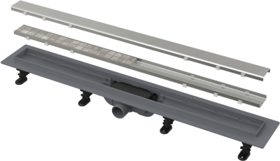 Водоотводящий желоб ALCAPLAST с двусторонней решеткой (подходит под кладку плитки) APZ19-550 Чехия