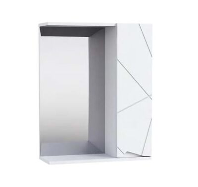 Зеркало-шкаф SANTREK HOME "Джой-50" (Белый глянец) Правый 520х700х175
