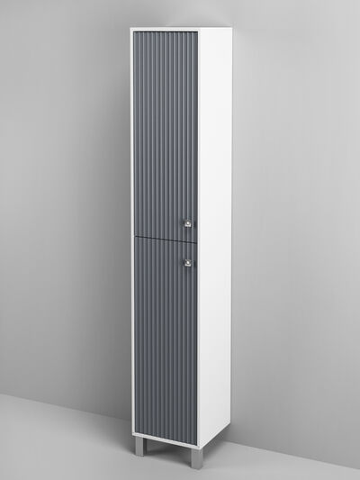 Пенал SANTREK HOME "Лион" (Белый/Серый) 2 двери Левый 350*1900*325