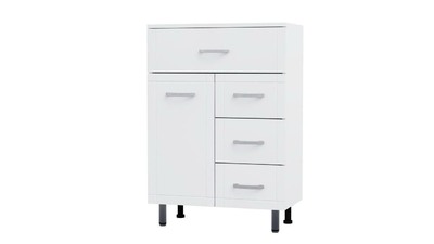 Комод SANTREK HOME "Лидия" (Белый) 1 ящик 2 двери 645х716х390