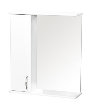 Зеркало-шкаф SANTREK HOME "СИТИ NEW-60" (Белый) Левый 620х700х175