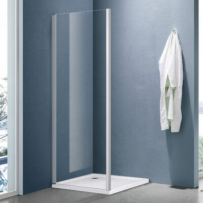 Боковая часть душ. ограждения SANTREK AQUA Lea- SP-900-C-Brushed 900*1850 стекло Прозр 5мм, профиль Сатин
