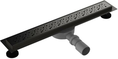 LTD1261-2-MR Трап для душа линейный Black 600х70мм с чёрной мет.реш., сухой затвор, выход под 40/50мм Aquant