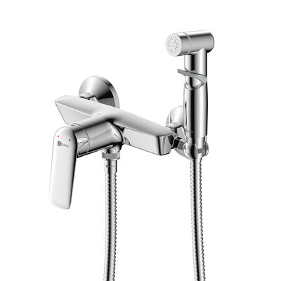 LM11418C Verba Смеситель настенный с гигиеническим душем, хром LEMARK