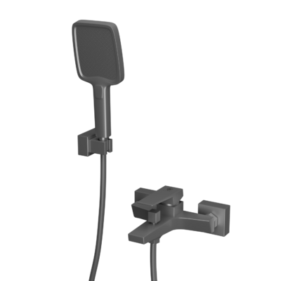 Смеситель для ванны с коротким изливом RUSH Thira (TR3635-44Grey) графит РАСПРОДАЖА