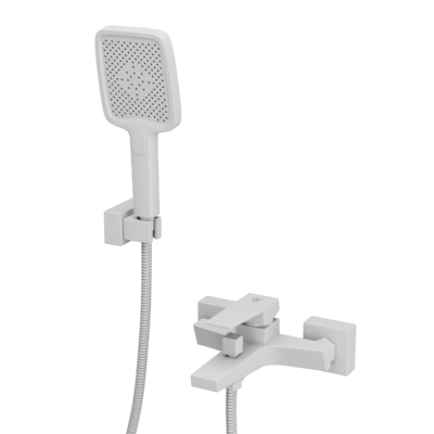 Смеситель для ванны с коротким изливом RUSH Thira (TR3635-44White) матовый белый РАСПРОДАЖА