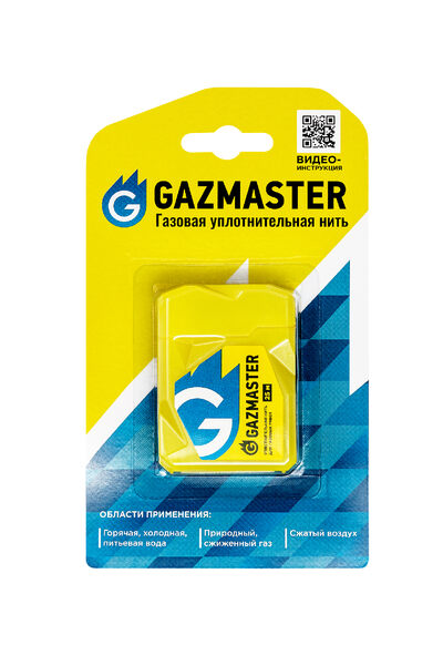 Нить уплотнительная GAZMASTER (газовая), 25м бокс, блистер