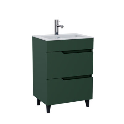 Подстолье SANTREK HOME "Монако-60" (Авокадо матовый) 2 ящика под умывальник "Paola Alba-60 / Paola Torino 60" 598х800х448
