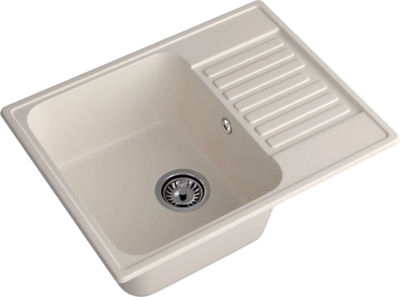 Мойка SANTREK AQUA Verto SAV618 чаша + крыло 618*477 мм (белый) (+сифон)