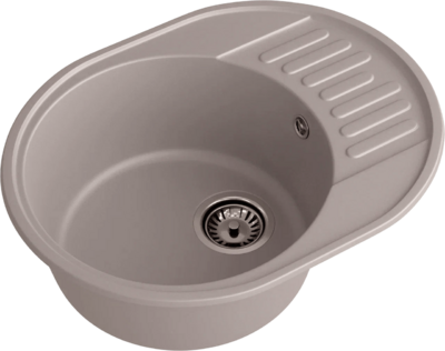 Мойка SANTREK AQUA Ovola SAO617 чаша + крыло 617*480 мм (песочный) (+сифон)
