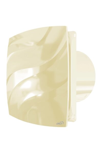 Вентилятор ERA WAVE D100С Ivory накладной обр.клапан (бежевый)