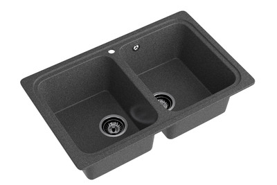 Мойка SANTREK AQUA PRO BOXY SA-S780K 2 чаши 780*510 мм (графит-309) (без сифона)