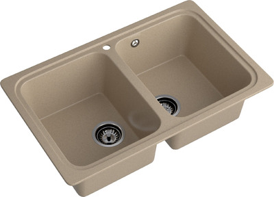 Мойка SANTREK AQUA PRO BOXY SA-S780K 2 чаши 780*510 мм (песок-302) (без сифона)