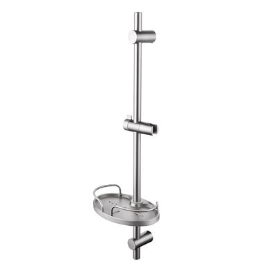 LM3775GM Bronx Стойка для душа 750 мм с мыльницей, графит, блистер LEMARK