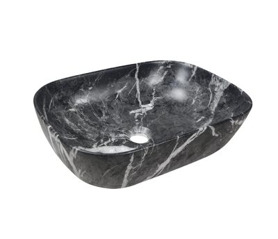 Раковина накладная HOLLER K-6513-SZ3 (450*320*135мм), темный мрамор