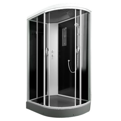 Душ.кабина ER3512PL-C2-RUS_GRAY 120*80*215см, зад.ст.стекло, тонир., 4мм, проф.сатин, 3к.