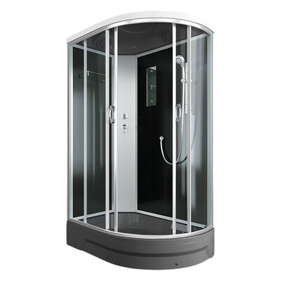 Душ.кабина ER351226L-C2-RUS_GRAY 120*80*226см, зад.ст. стекло, тонир.,4 мм, проф.сатин, 3к.