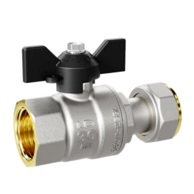 Кран вода LD Pride 3/4" г/г баб с накидной гайкой LD 47.346.20