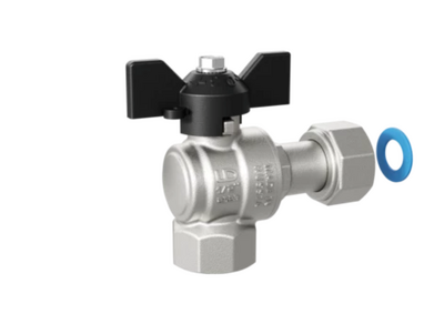 Кран вода LD Pride 3/4" г/г баб с накидной гайкой УГЛОВОЙ LD 47.246.20
