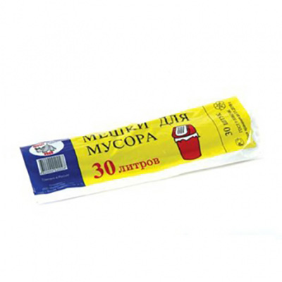 Мешки для мусора 30 л, ПНД 6 мкм, рулон 30 шт. (Мульти-Пласт 2000)