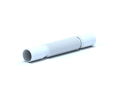 K404 Гофра АНИ Пласт 40*40 без гайки, L305-715мм