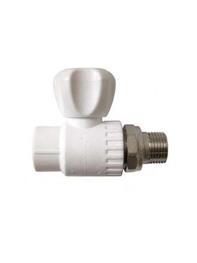 Кран п/радиатор с американкой 25-3/4 PP-R штуцер прямой RTP 27861