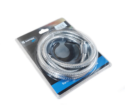 Шланг душевой рус/имп 1,5 м SANTREK AQUA (растягивающийся) блистер (8801) *