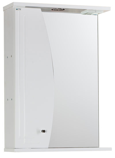 Зеркало-шкаф SANTREK HOME "Камея-50" (Белый) с подсветкой 500х698х165