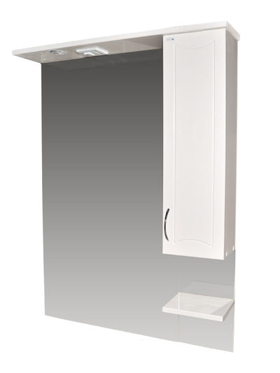Зеркало-шкаф SANTREK HOME "Стиль-80" (Белый) с подсветкой Правый 810х1082х200