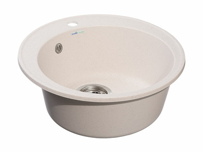 Мойка для кухни GranFest QUARZ GF-QUARZ 08 РОНДО D=480 мм без сифона (08 белый)