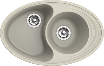 Мойка EWIGSTEIN Elegant W90KF 820*520 1.5 чаши +крыло (топаз)