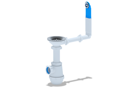 A0142 Сифон АНИ Пласт 3 1/2"*40 Грот с жёстким переливом круглым