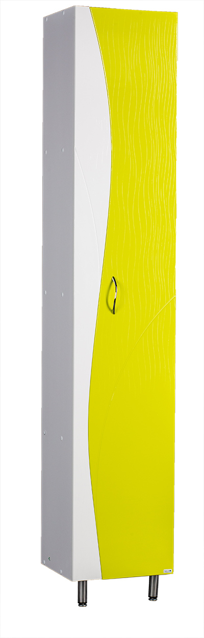 Пенал SANTREK HOME "ALLESSANDRO" (Белый/Лайм) Правый 350х1900х300 *