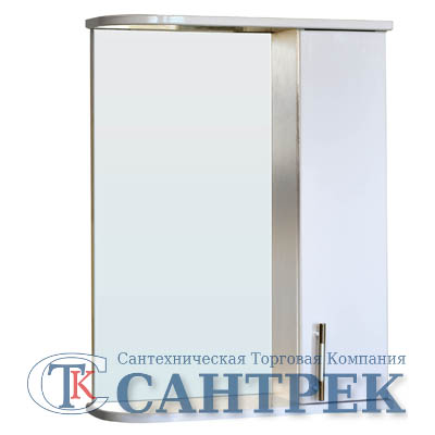 Зеркало-шкаф SANTREK HOME "Ника" (Белый ) Правый 525*700*180